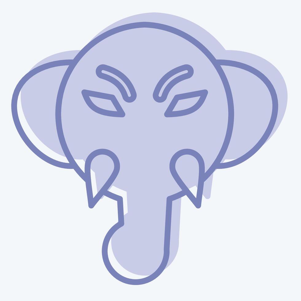 Icon Elephant. related to Animals symbol. two tone style. simple design editable vector