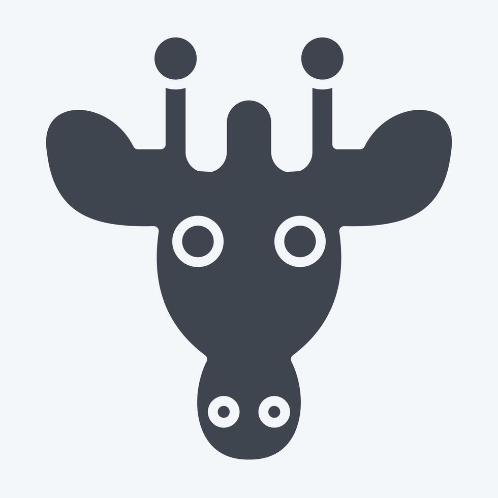Icon Giraffe. related to Animals symbol. glyph style. simple design editable vector