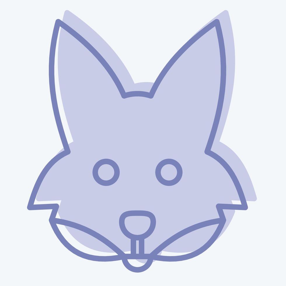 Icon Fox. related to Animals symbol. two tone style. simple design editable vector