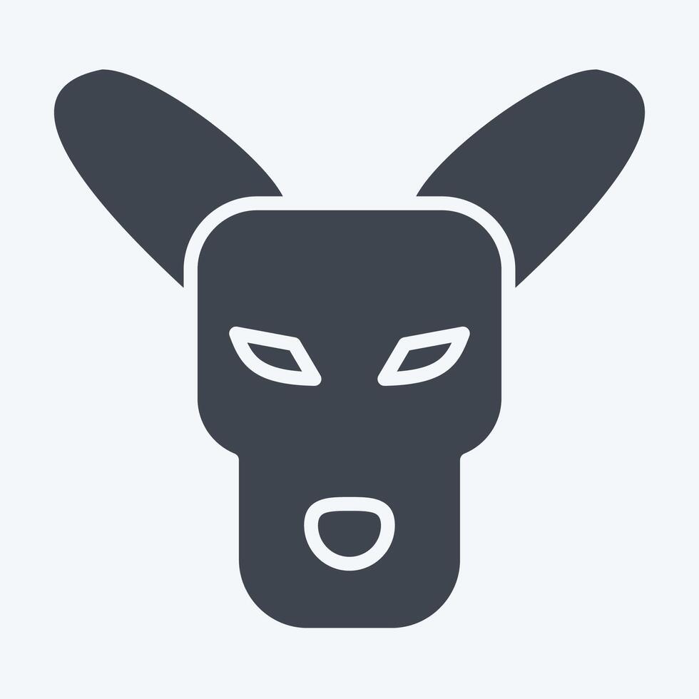 Icon Kangaro. related to Animals symbol. glyph style. simple design editable vector