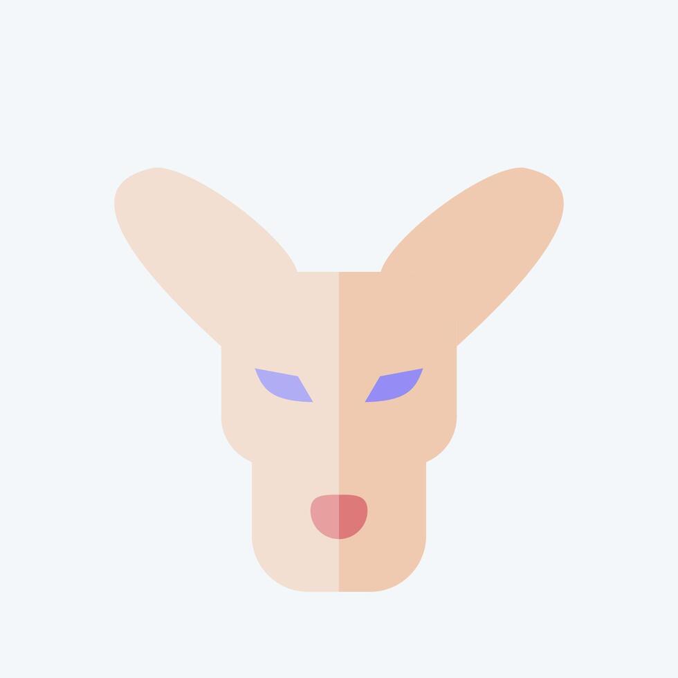 Icon Kangaro. related to Animals symbol. flat style. simple design editable vector
