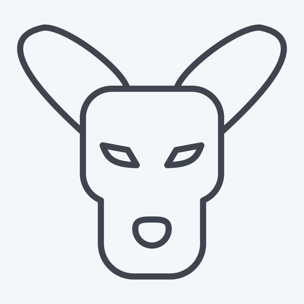 Icon Kangaro. related to Animals symbol. line style. simple design editable vector