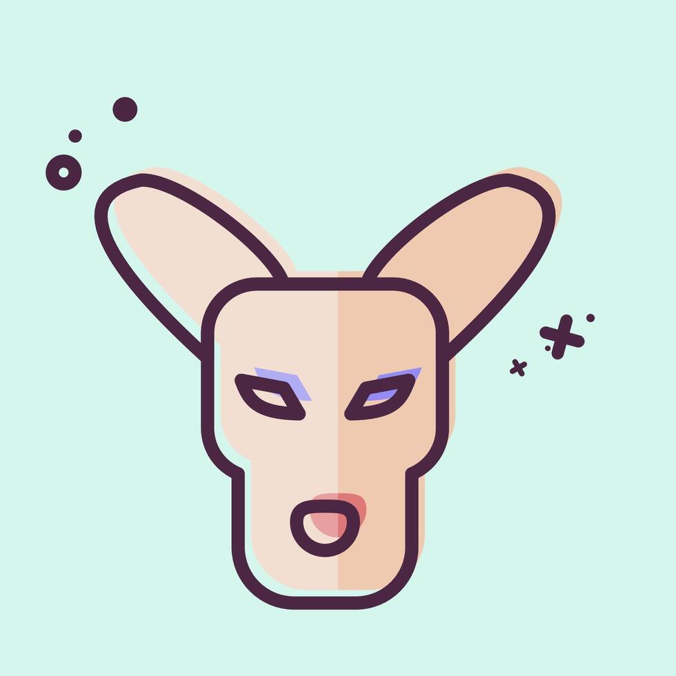 Icon Kangaro. related to Animals symbol. MBE style. simple design editable vector