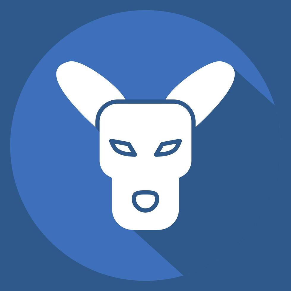 Icon Kangaro. related to Animals symbol. long shadow style. simple design editable vector