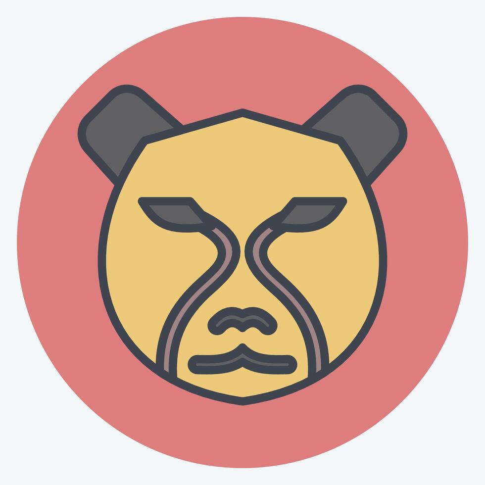 Icon Leopard. related to Animals symbol. color mate style. simple design editable vector