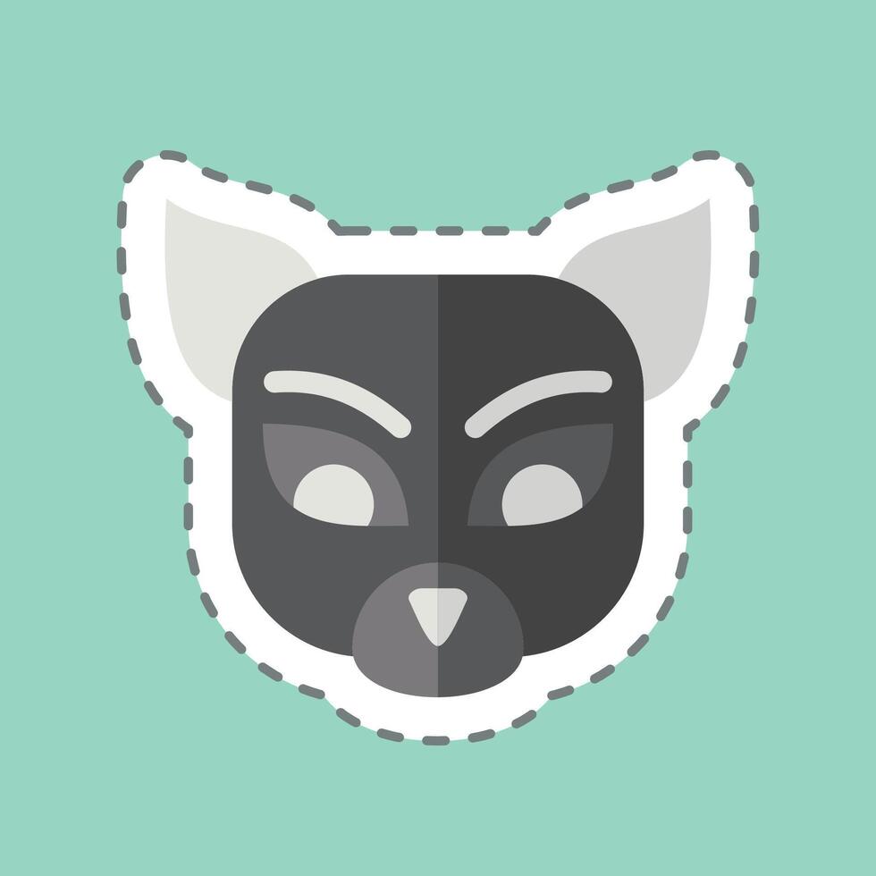 Sticker line cut Numbat. related to Animals symbol. simple design editable vector