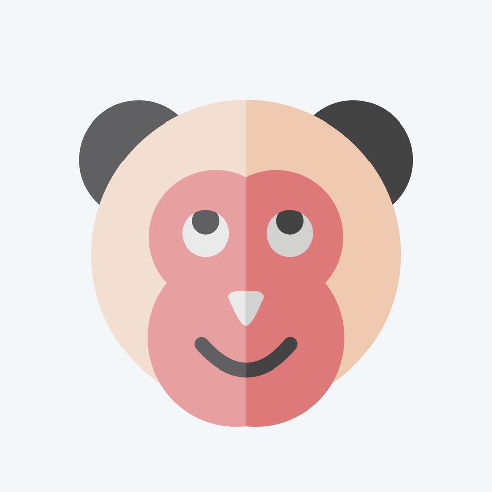 Icon Monkey. related to Animals symbol. flat style. simple design editable vector