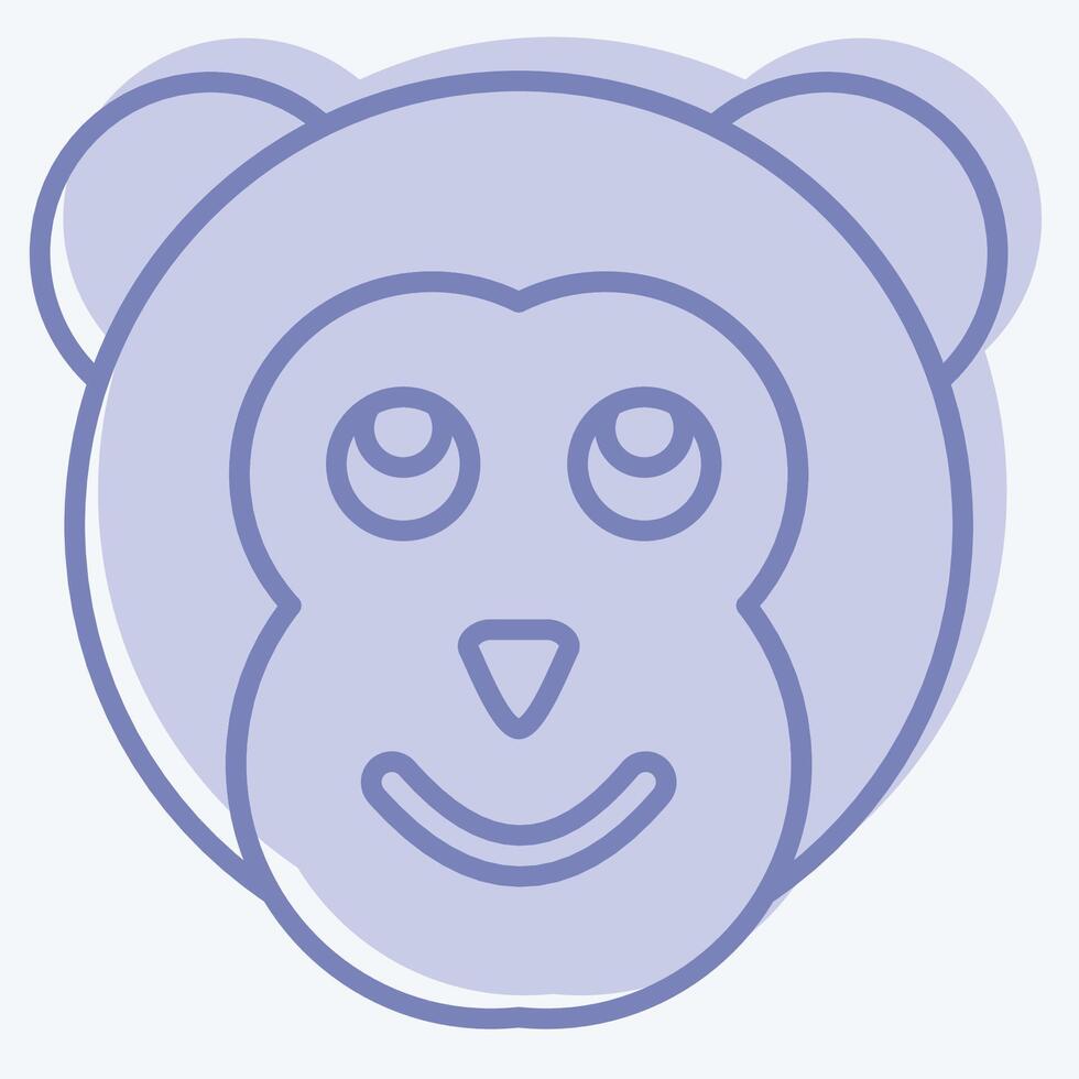 Icon Monkey. related to Animals symbol. two tone style. simple design editable vector
