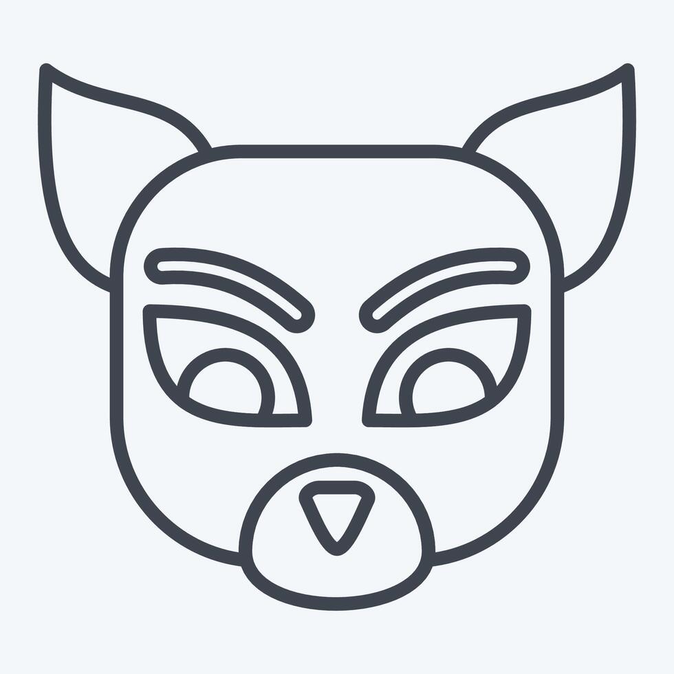 Icon Numbat. related to Animals symbol. line style. simple design editable vector