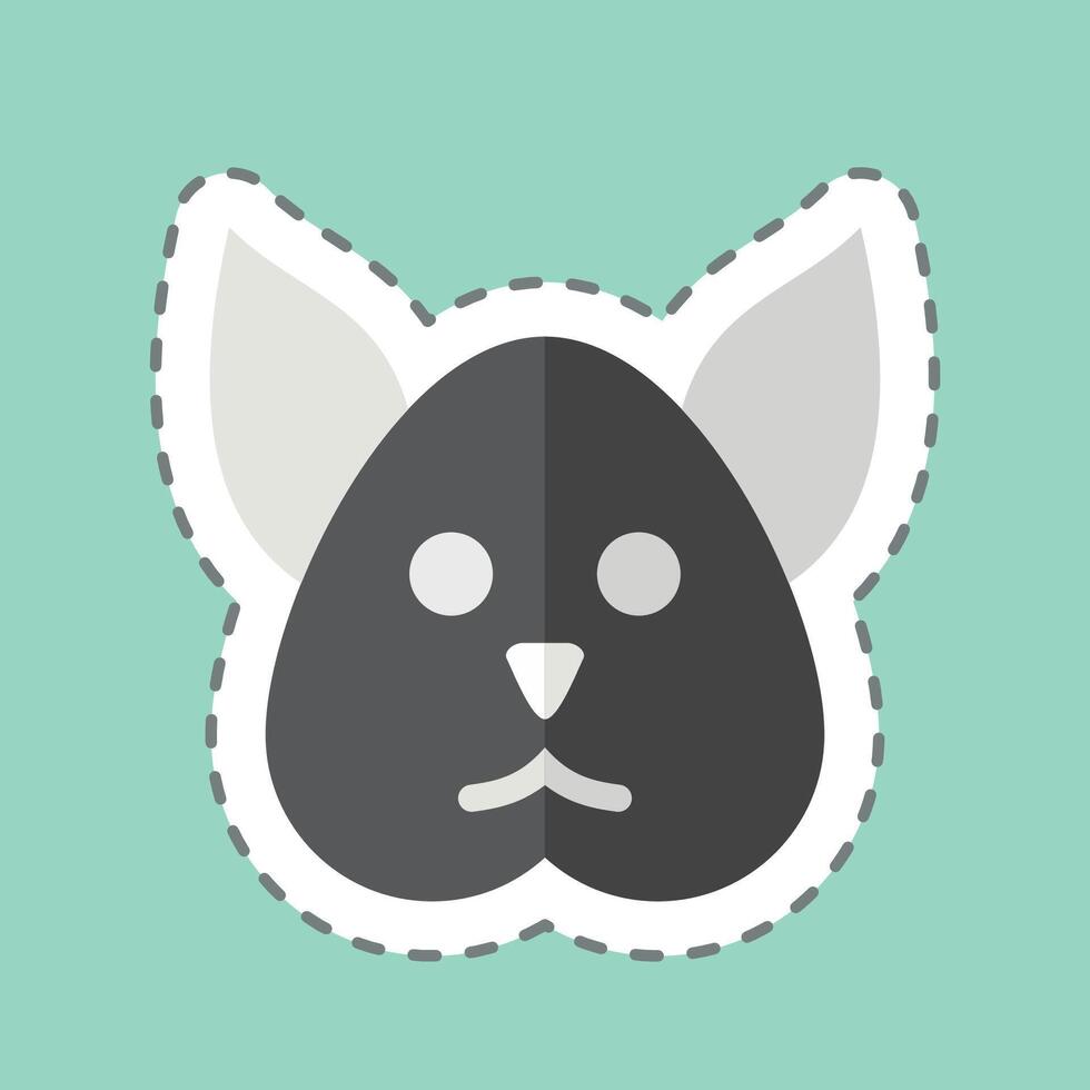 Sticker line cut Squirrel. related to Animals symbol. simple design editable vector