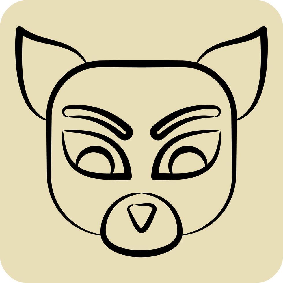 Icon Numbat. related to Animals symbol. hand drawn style. simple design editable vector