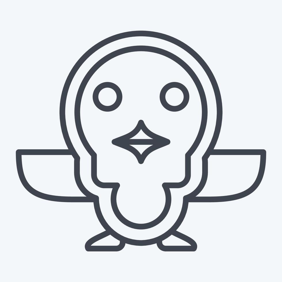 Icon Penguin. related to Animals symbol. line style. simple design editable vector