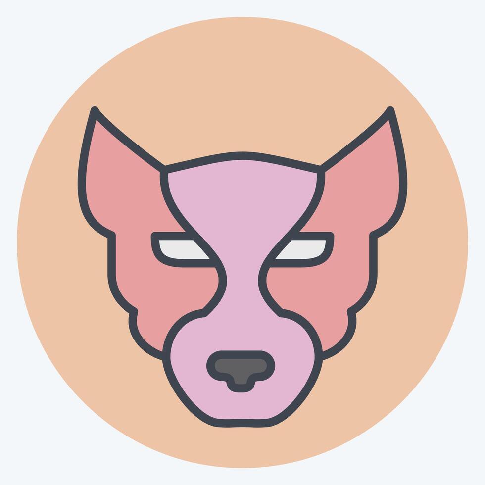 Icon Panther. related to Animals symbol. color mate style. simple design editable vector