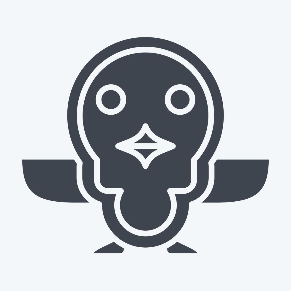 Icon Penguin. related to Animals symbol. glyph style. simple design editable vector