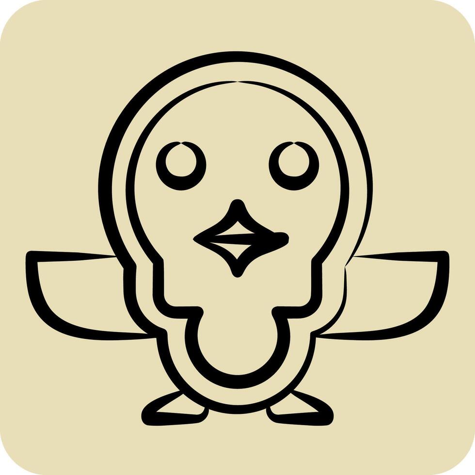 Icon Penguin. related to Animals symbol. hand drawn style. simple design editable vector