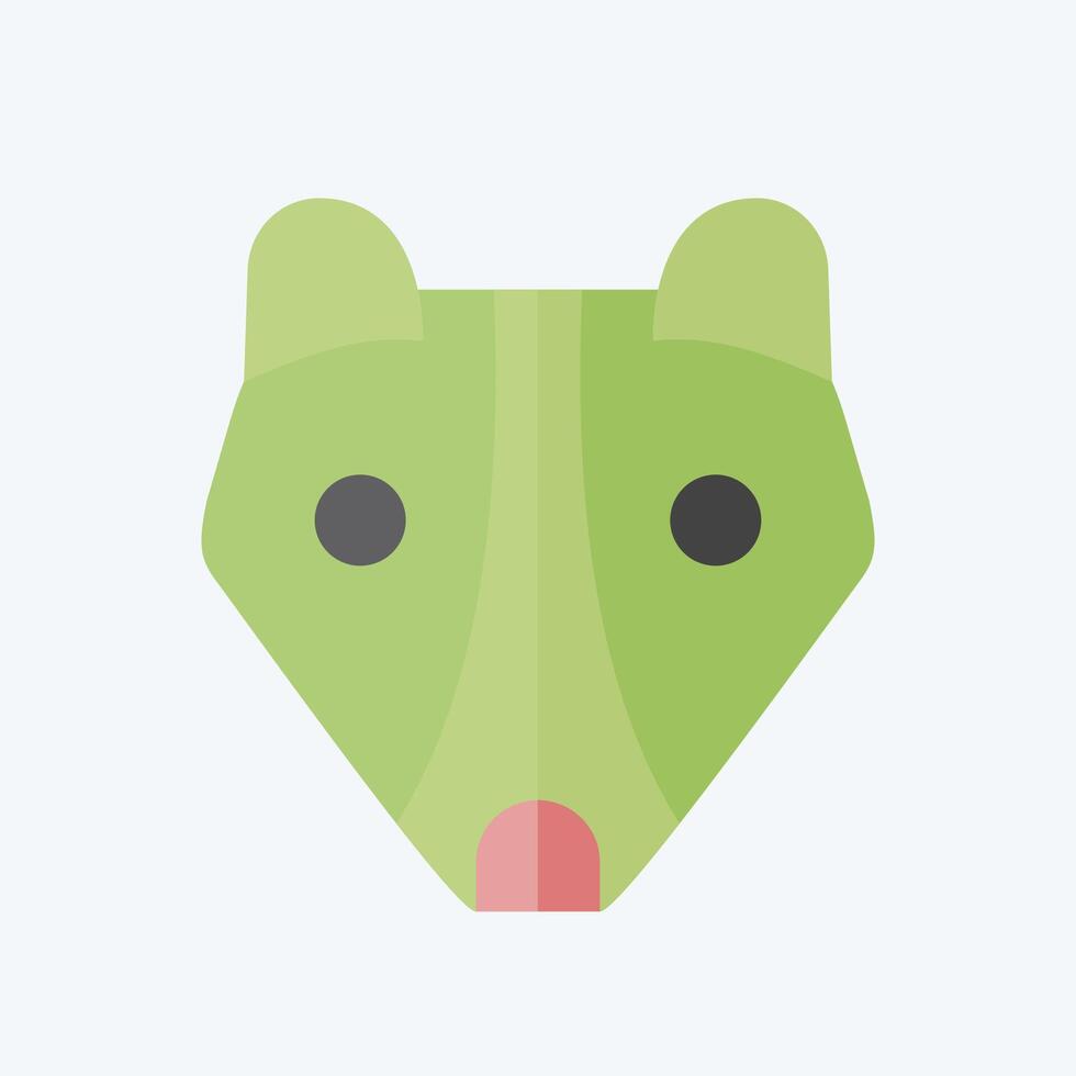 Icon Weasel. related to Animals symbol. flat style. simple design editable vector