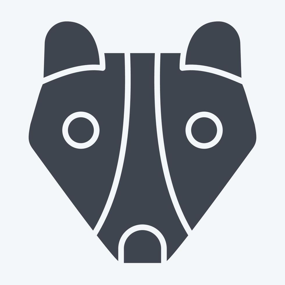 Icon Weasel. related to Animals symbol. glyph style. simple design editable vector