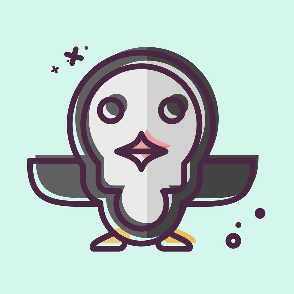 Icon Penguin. related to Animals symbol. MBE style. simple design editable vector