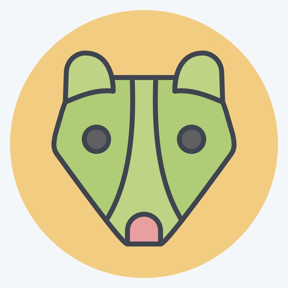 Icon Weasel. related to Animals symbol. color mate style. simple design editable vector