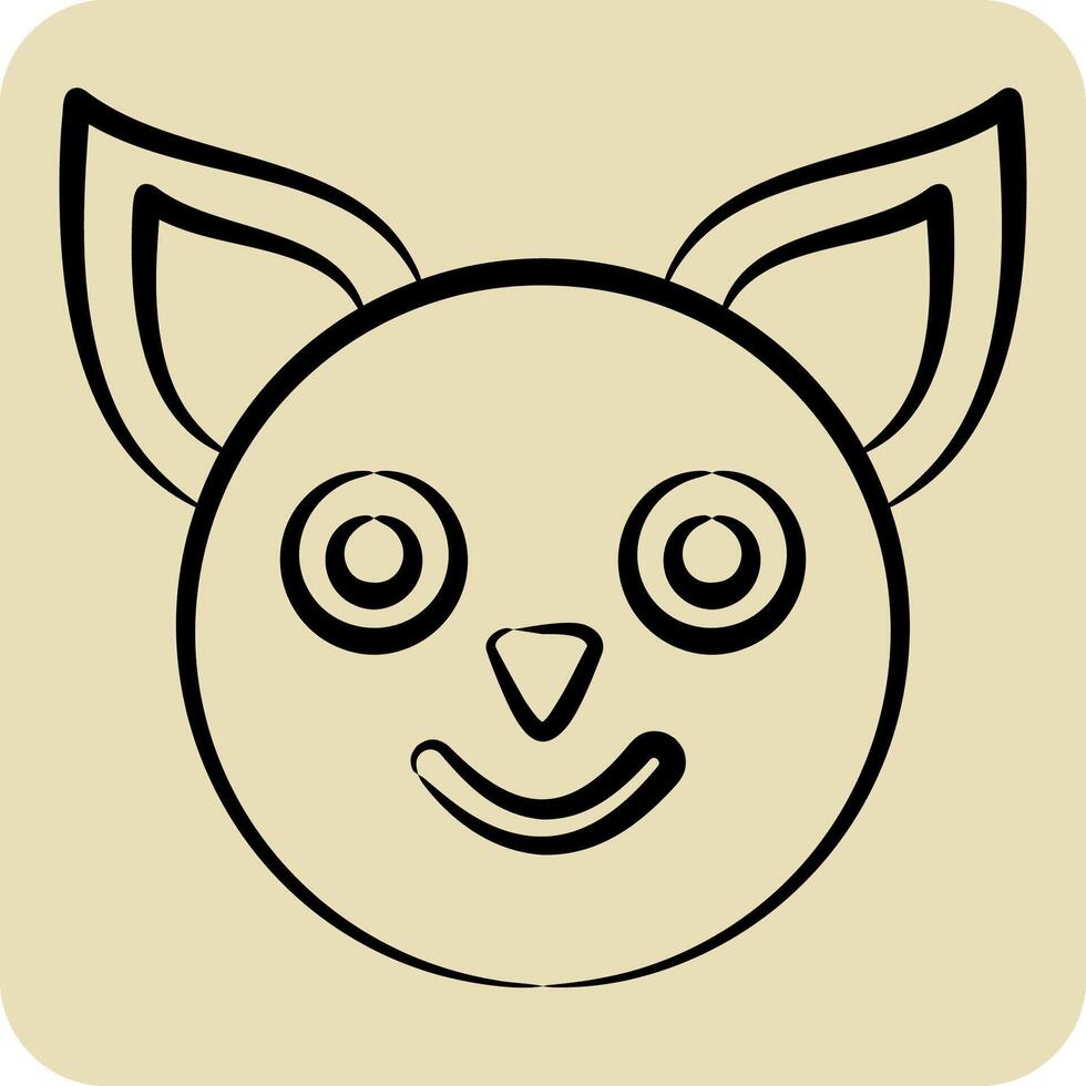 Icon Quoll. related to Animals symbol. hand drawn style. simple design editable vector