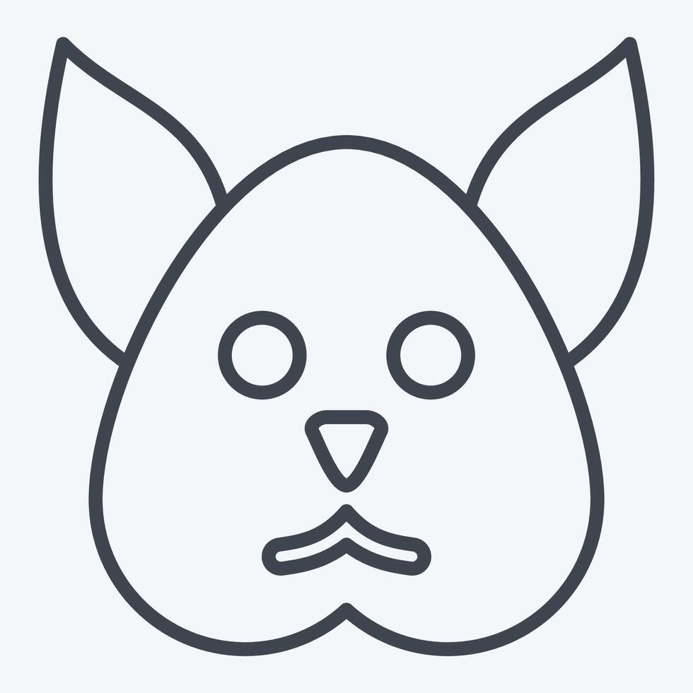 Icon Squirrel. related to Animals symbol. line style. simple design editable vector