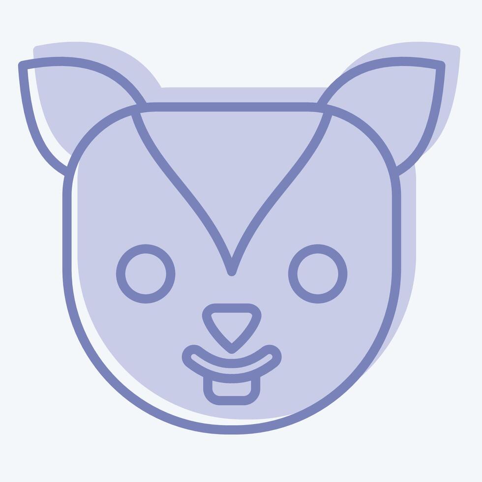Icon Xerus. related to Animals symbol. two tone style. simple design editable vector