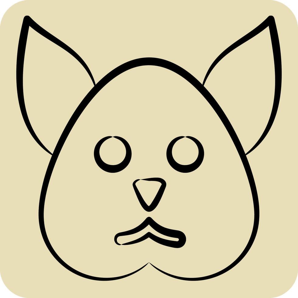 Icon Squirrel. related to Animals symbol. hand drawn style. simple design editable vector