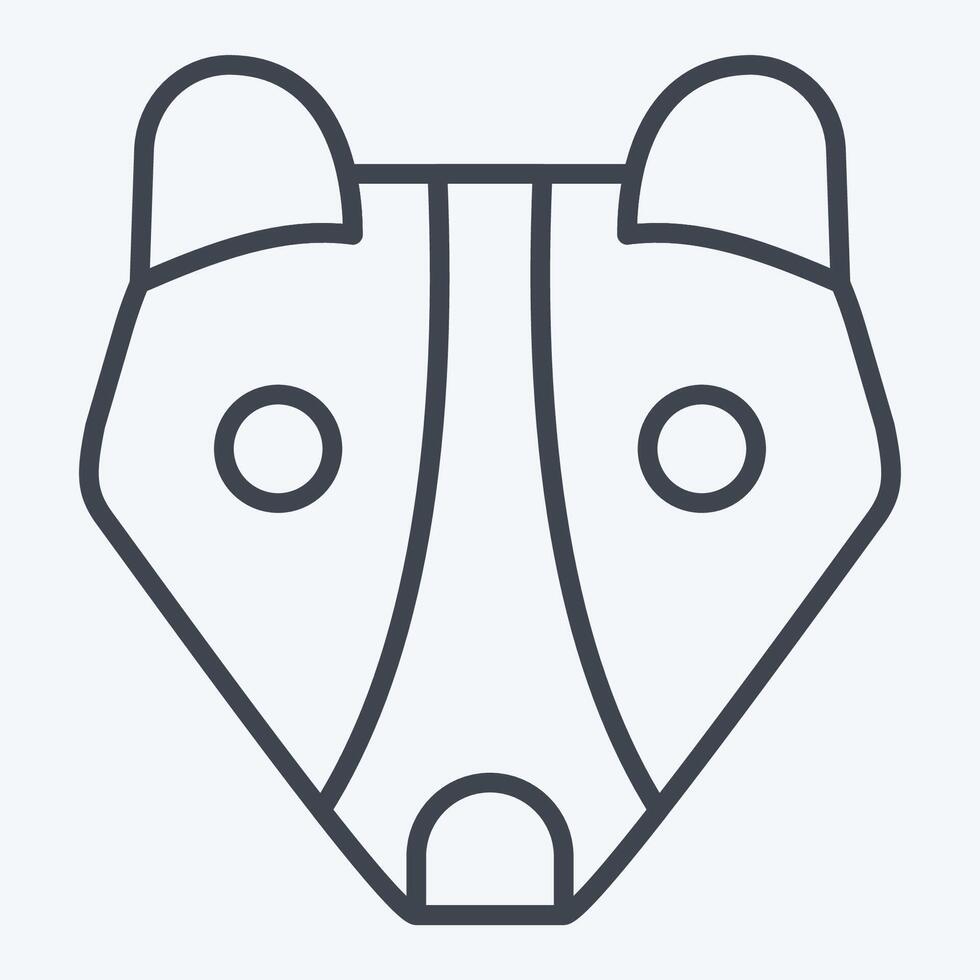 Icon Weasel. related to Animals symbol. line style. simple design editable vector