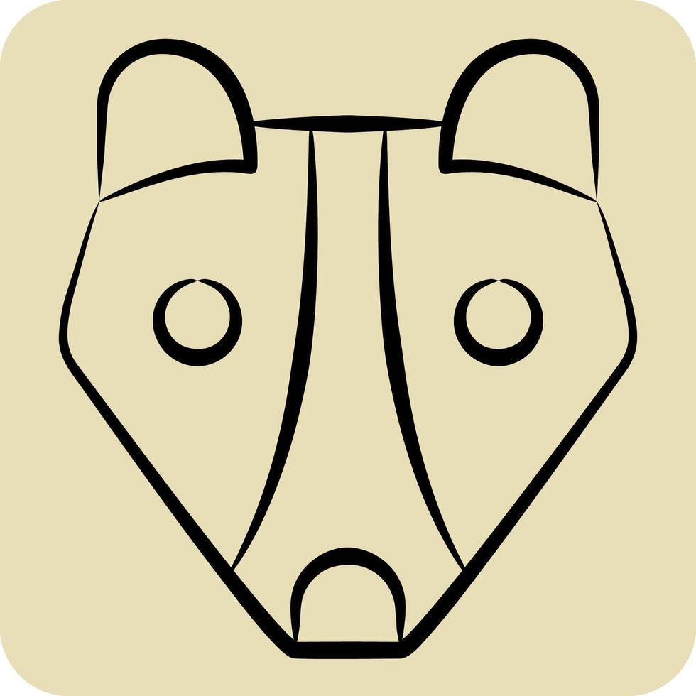 Icon Weasel. related to Animals symbol. hand drawn style. simple design editable vector