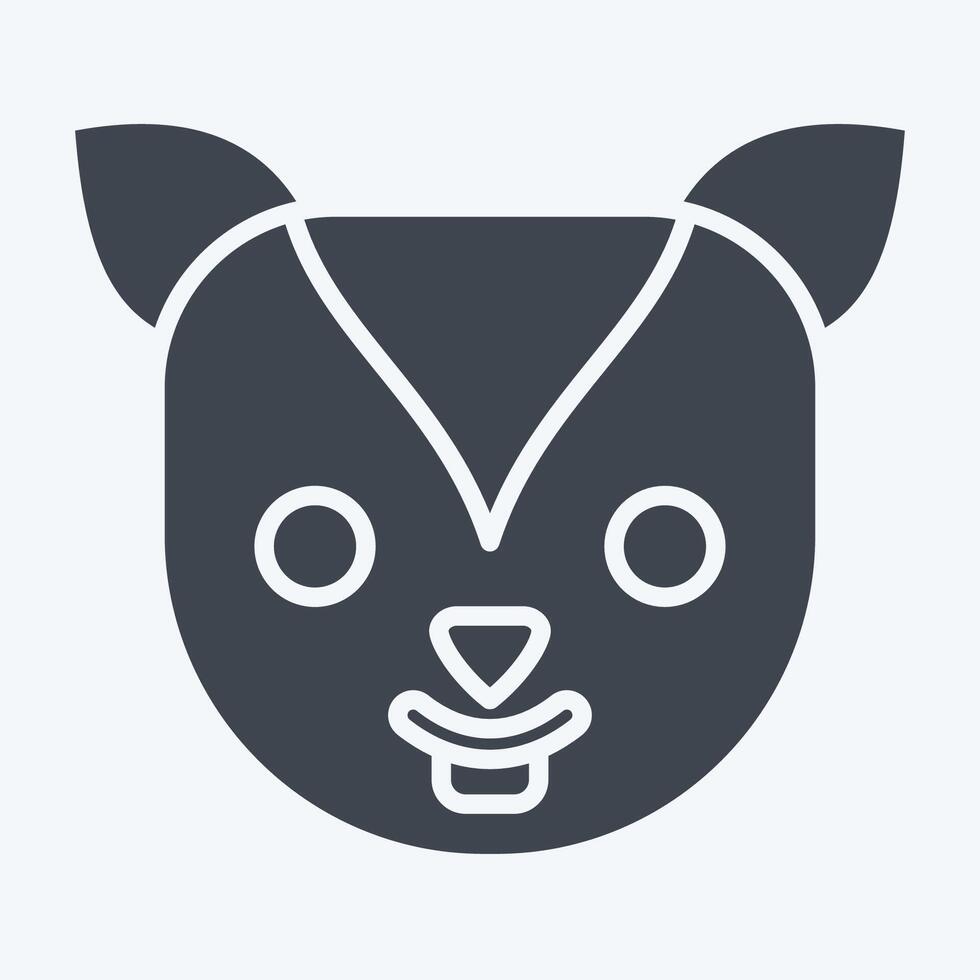 Icon Xerus. related to Animals symbol. glyph style. simple design editable vector