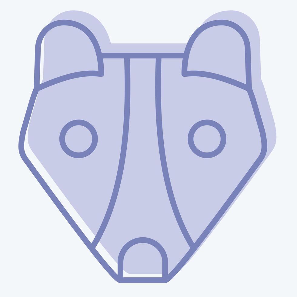 Icon Weasel. related to Animals symbol. two tone style. simple design editable vector