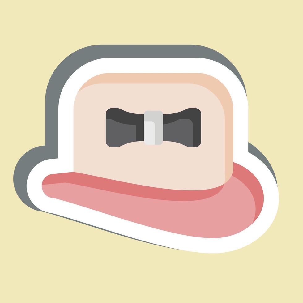 Sticker Hat. related to Fashion symbol. simple design editable vector