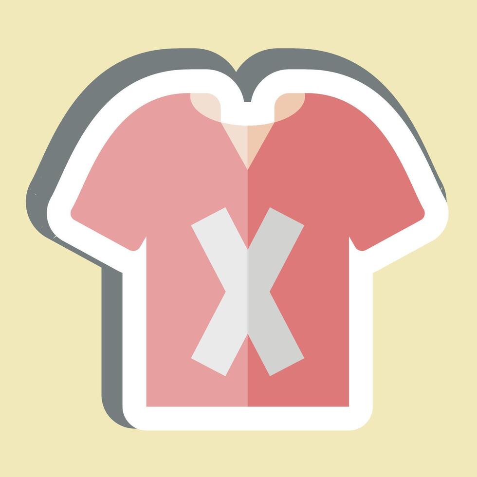 Sticker T Shirt. related to Fashion symbol. simple design editable vector