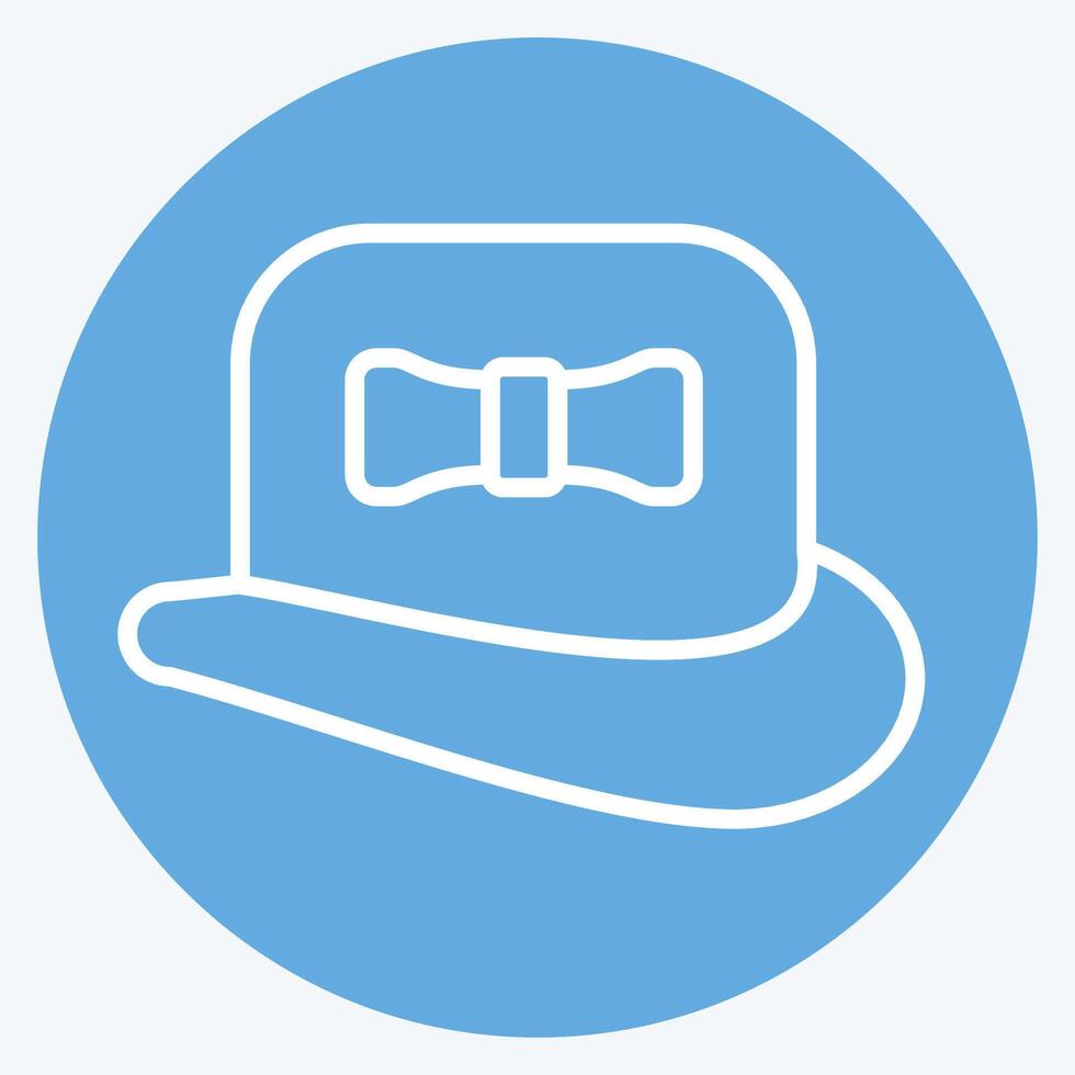 Icon Hat. related to Fashion symbol. blue eyes style. simple design editable vector