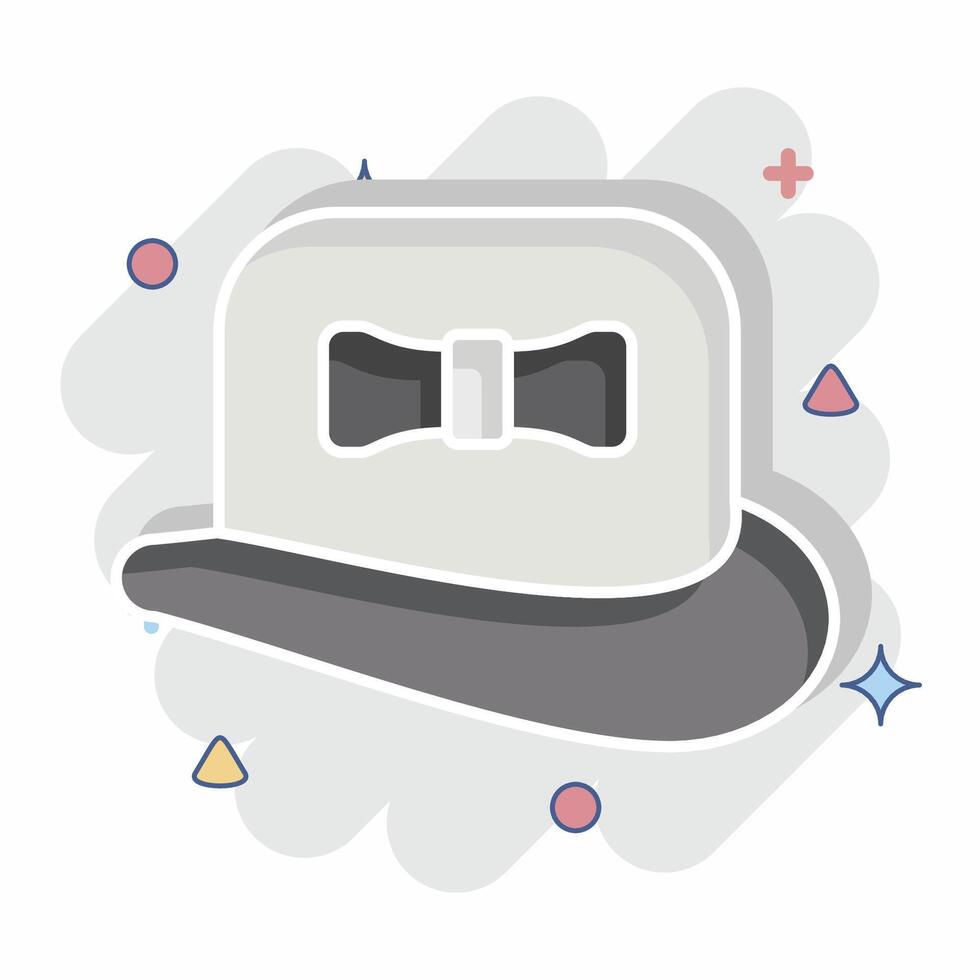 Icon Hat. related to Fashion symbol. comic style. simple design editable vector