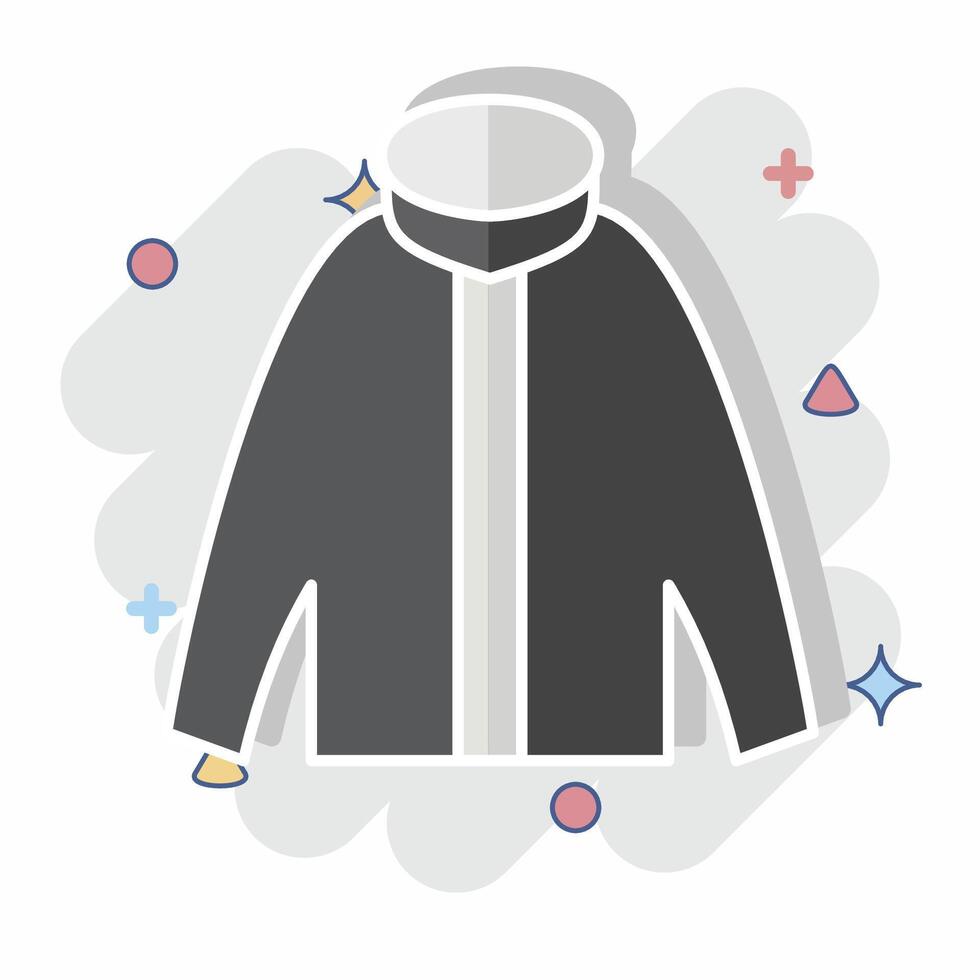 Icon Zip Hoody. related to Fashion symbol. comic style. simple design editable vector