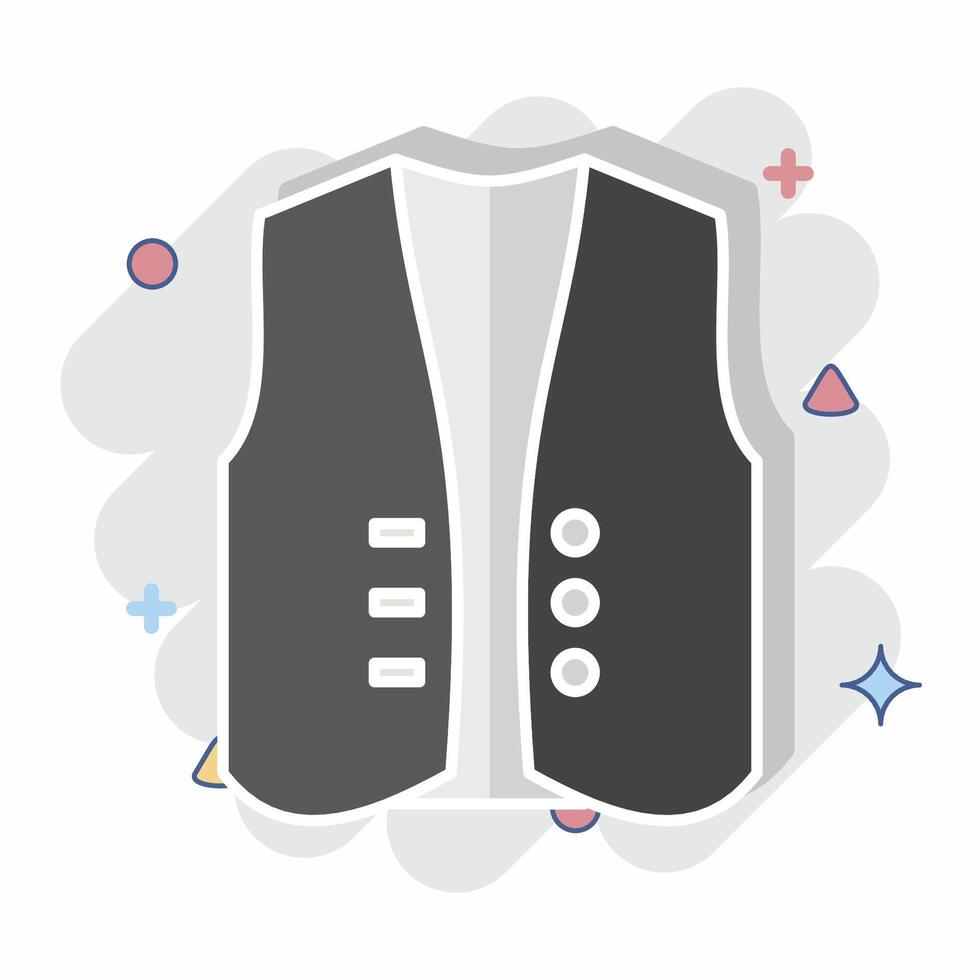 Icon West Coart. related to Fashion symbol. comic style. simple design editable vector