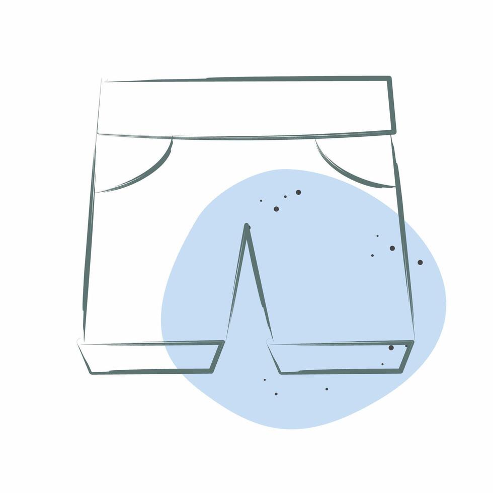 Icon Shorts. related to Fashion symbol. Color Spot Style. simple design editable vector