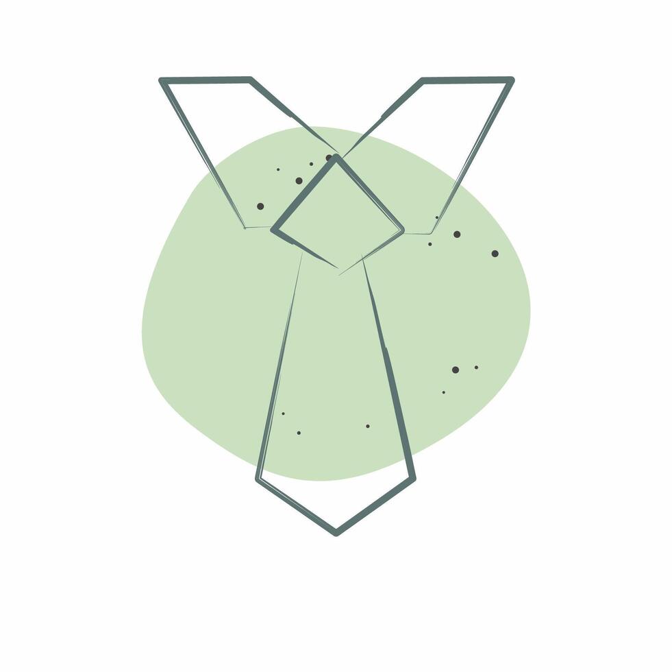 Icon Tie. related to Fashion symbol. Color Spot Style. simple design editable vector