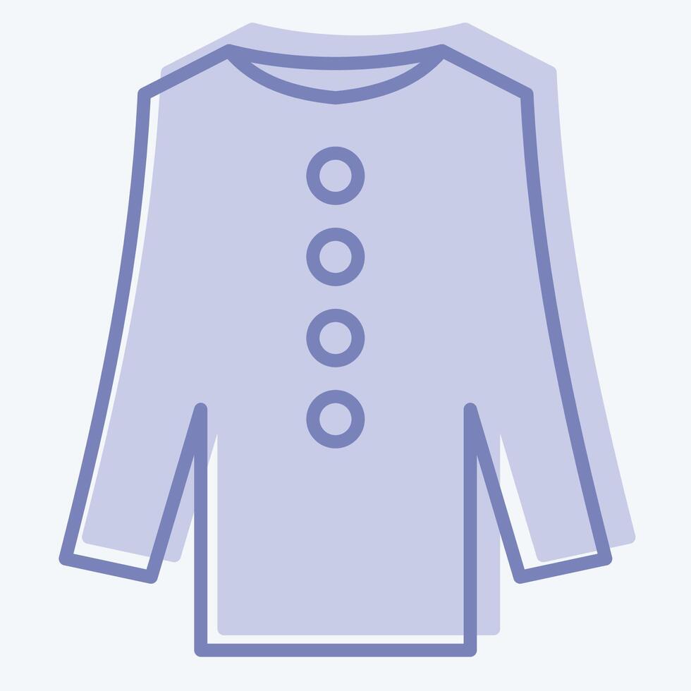 Icon Long Shirt. related to Fashion symbol. two tone style. simple design editable vector