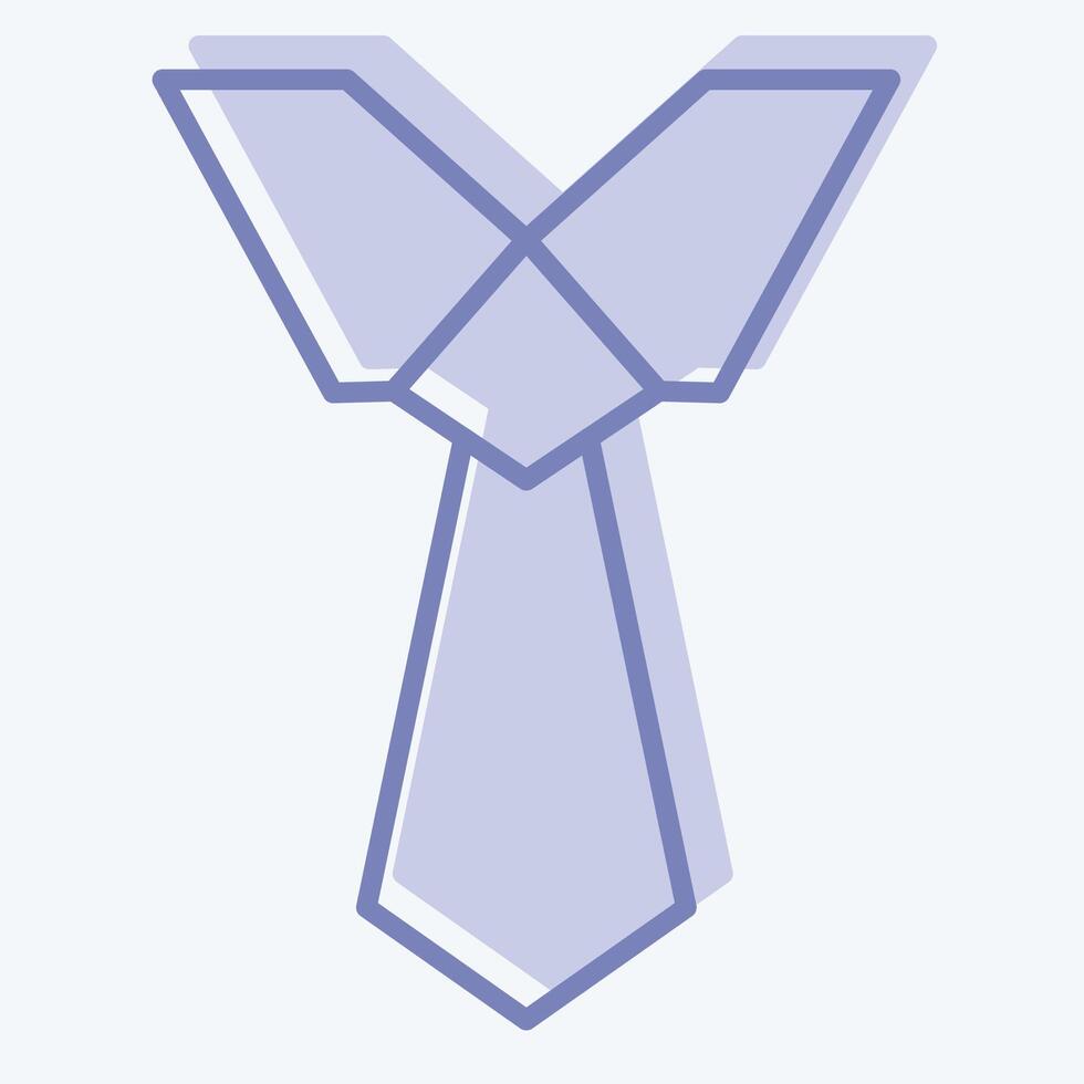 Icon Tie. related to Fashion symbol. two tone style. simple design editable vector