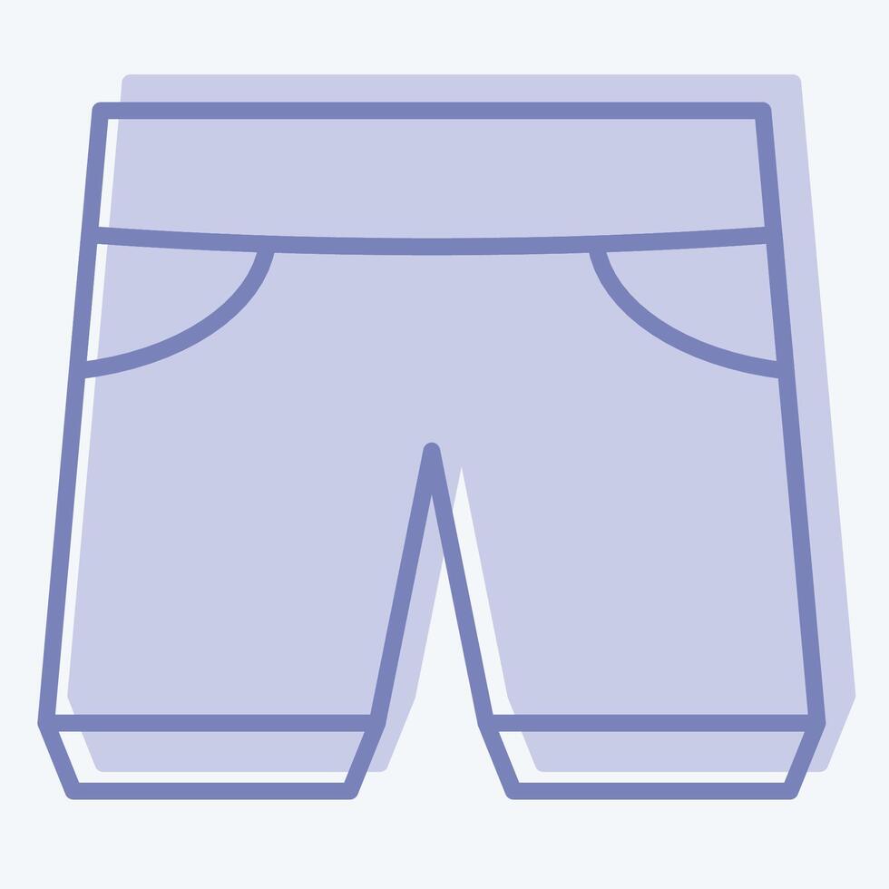 Icon Shorts. related to Fashion symbol. two tone style. simple design editable vector