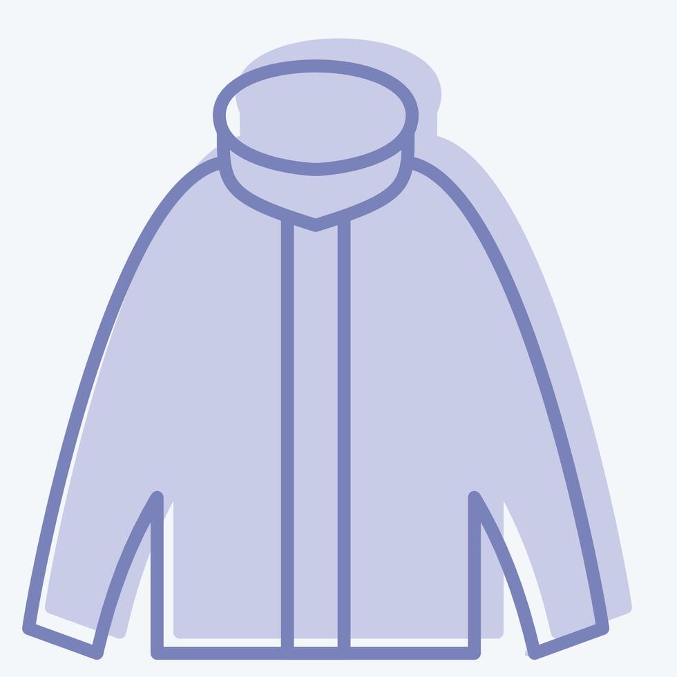Icon Zip Hoody. related to Fashion symbol. two tone style. simple design editable vector