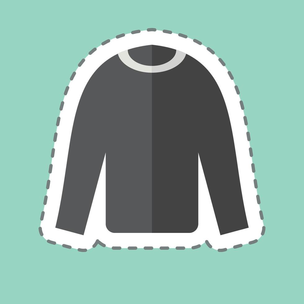 Sticker line cut Jarsi. related to Fashion symbol. simple design editable vector