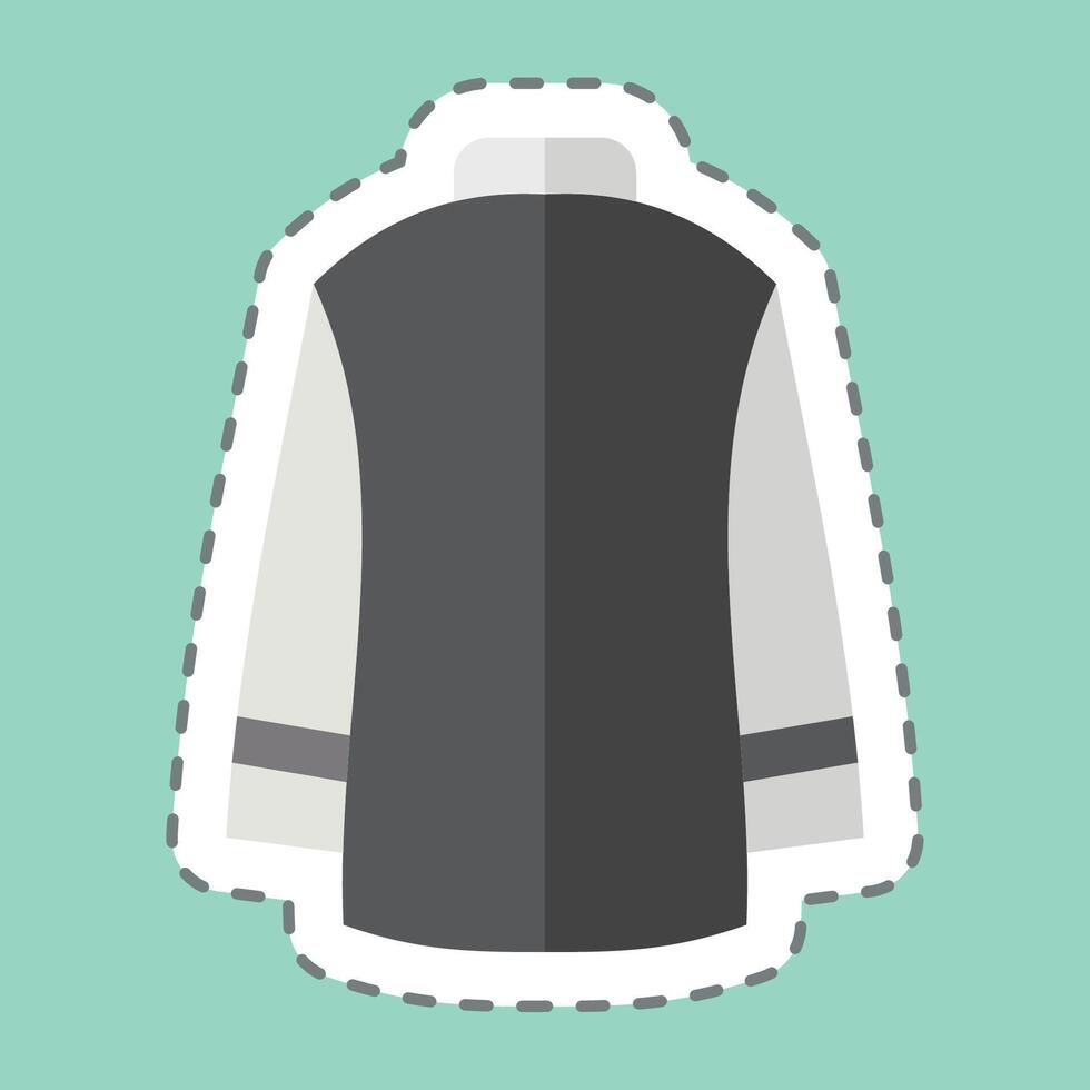 Sticker line cut Sweater. related to Fashion symbol. simple design editable vector