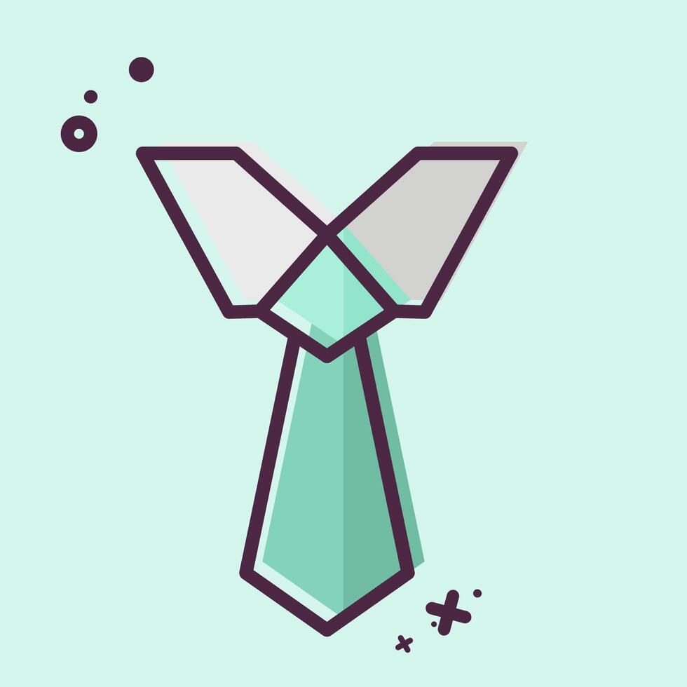 Icon Tie. related to Fashion symbol. MBE style. simple design editable vector