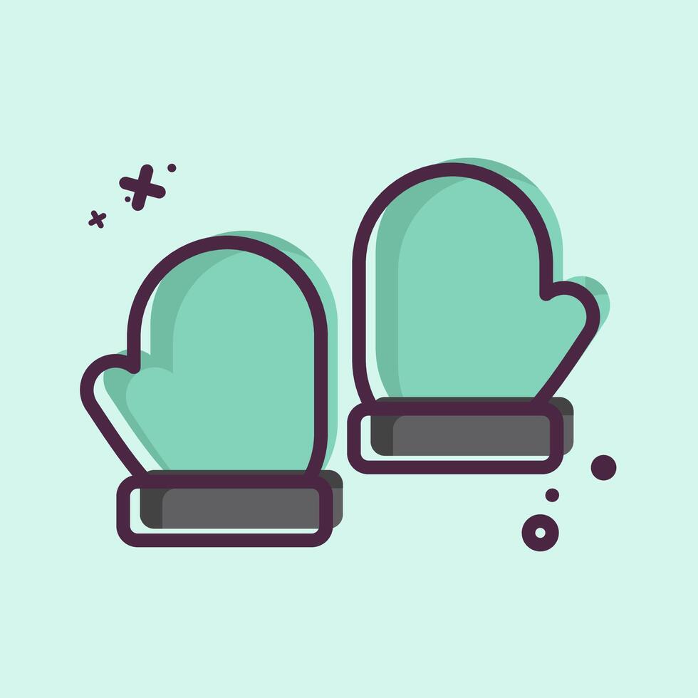 Icon Gloves. related to Fashion symbol. MBE style. simple design editable vector