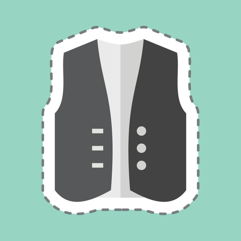 Sticker line cut West Coart. related to Fashion symbol. simple design editable vector