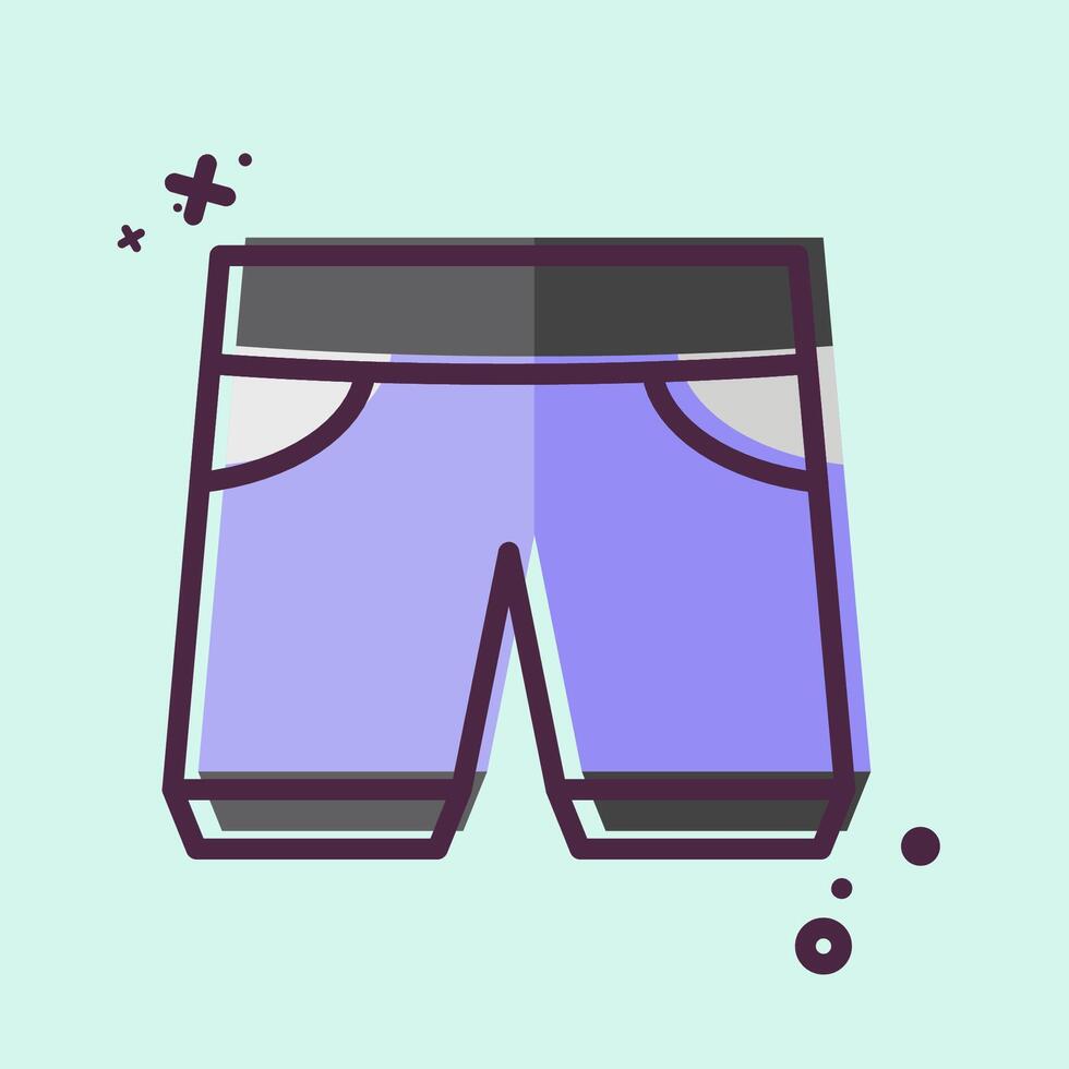 Icon Shorts. related to Fashion symbol. MBE style. simple design editable vector