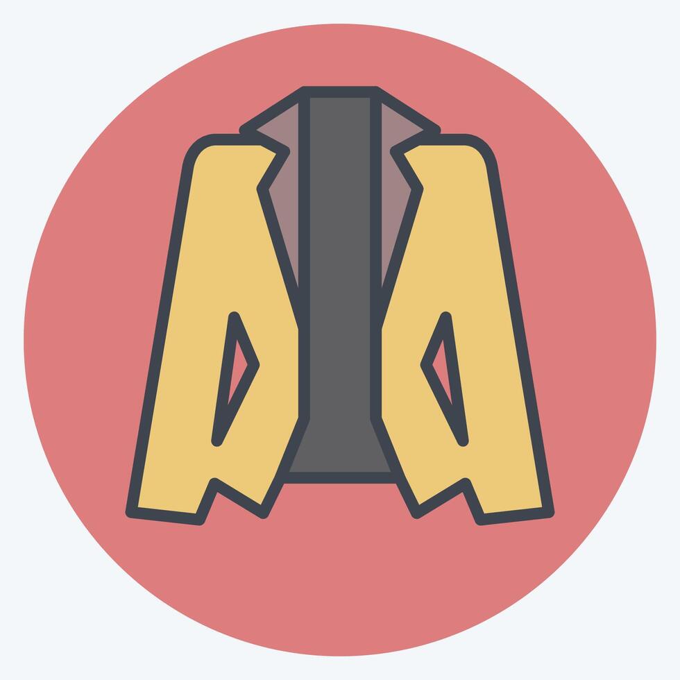 Icon Suit. related to Fashion symbol. color mate style. simple design editable vector